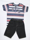 Conjunto Âncora / Bermuda Jeans - Tamanho 1 - NA10340-42