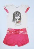 Conjunto Blusa / Shorts Laço-Cinto - Tamanho 4 - BG41302