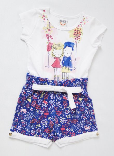 Conjunto Estampado Body / Shorts - Tamanho 2T - BG17219